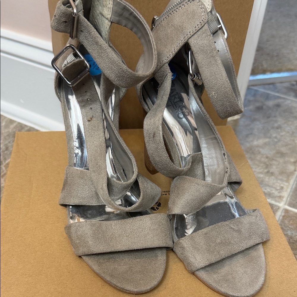Carlos by Carlos Santana Gray Heeled Sandals
